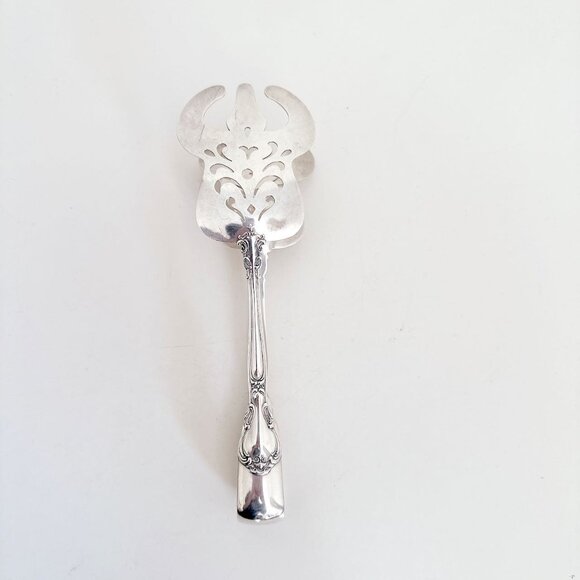 GORHAM STERLING SILVER ASPARAGUS TONGS 9" LONG CHANTILLY NO MONOGRAM - Picture 9 of 13